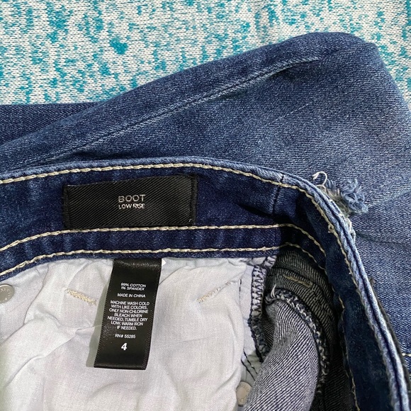 Express Distressed Bootcut Jean Denim Blue Size 4 - Picture 5 of 5